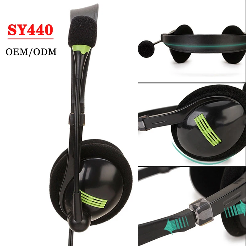 Factory custom SY440 OEM USB HEADSET Wholesale Usb headphones call center headsets for pc/laptop/music