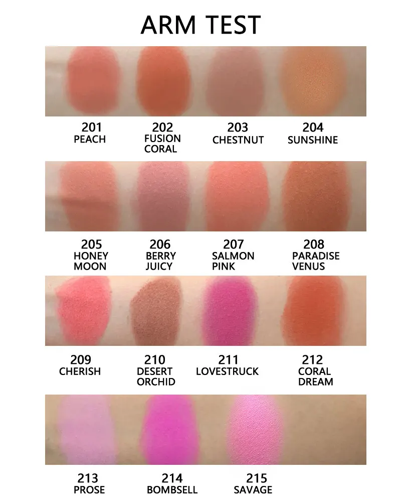 Private Label Face Blush On Vegan Cheek Makeup Pressed Powder Blush With Logo Custom Cheek blusher