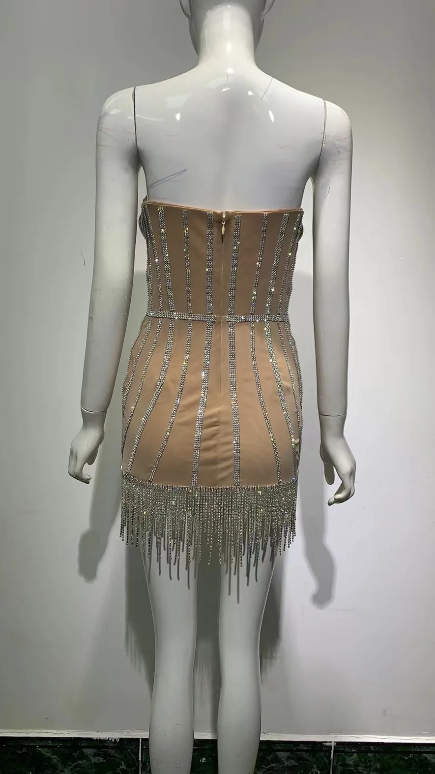 Женское платье со стразами и сапфирами Соблазнительный комплект из бюстгальтера трусиков с цепочкой