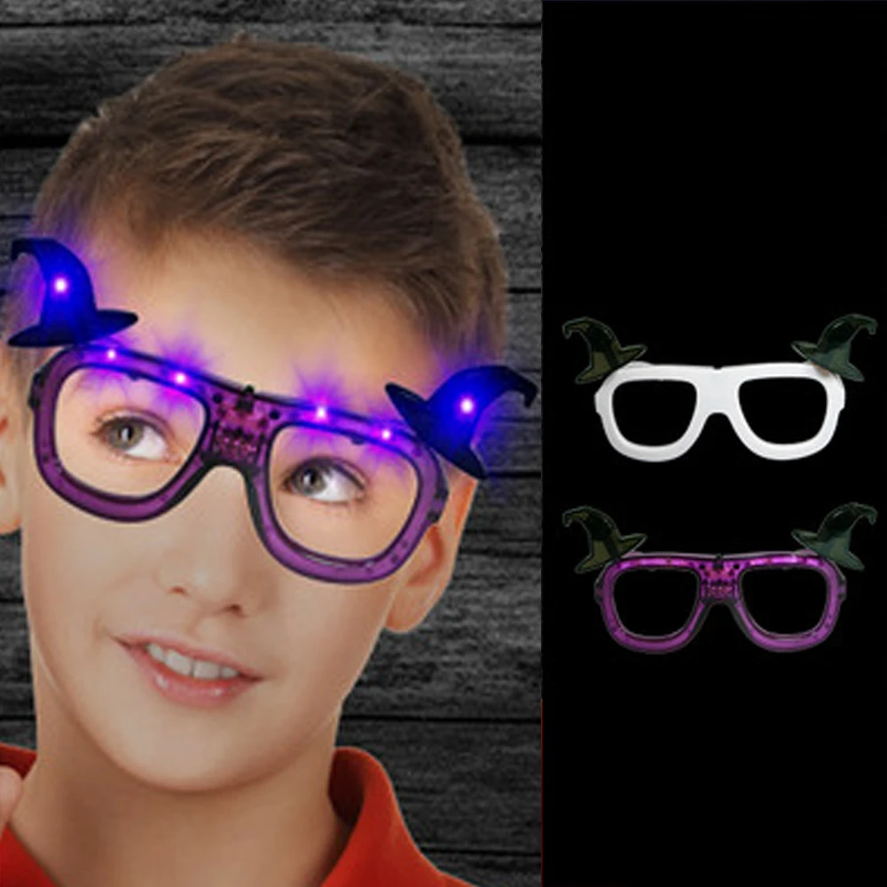 Halloween Event Party Favors Supplies  LED Witch Hat Glasses