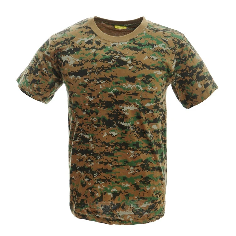 New Summer FG Camouflage Short-sleeved T-shirt Outdoor Training Physical T-shirt Sports Tactical Sweat Absorbing Breathable
