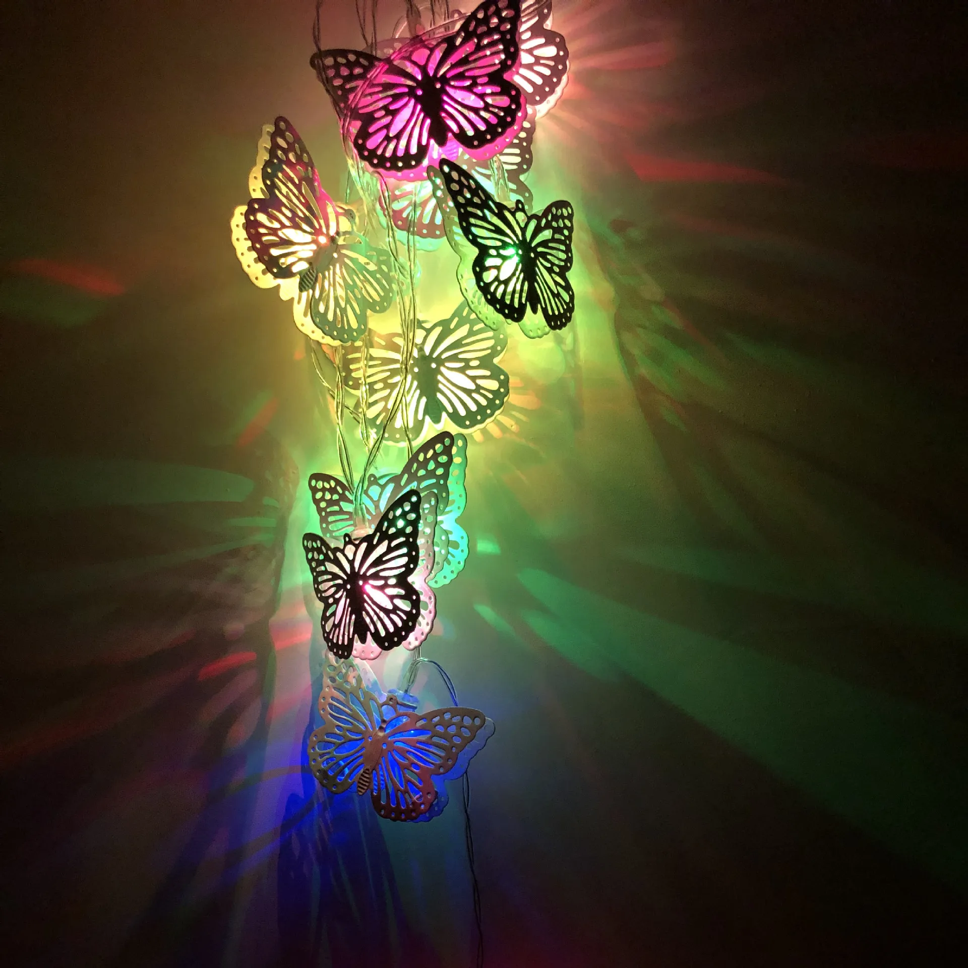 Hot Selling LED Colorful Butterfly Light String Slow Flashing Christmas Tree Decorative Lights Party Festival Showcase Decor