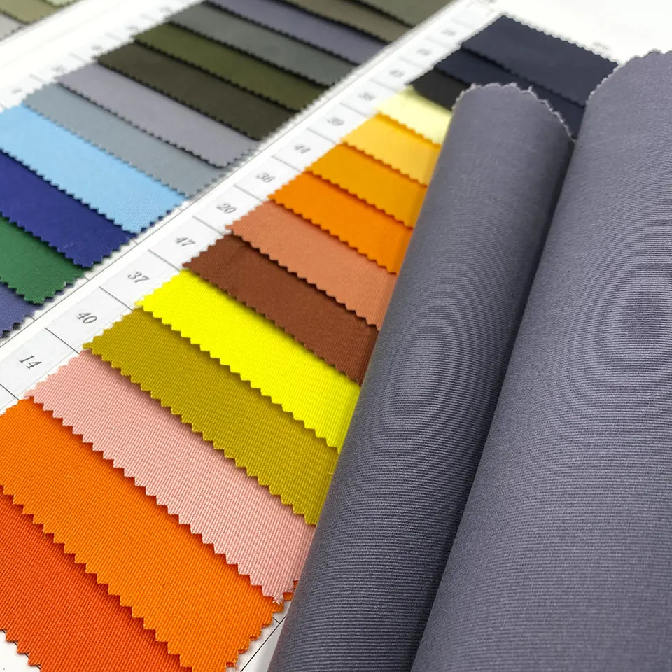 
Customization Wholesale 220 Gsm Dark Grey Fabrics Chino Pants Cotton Spandex Twill Fabric 