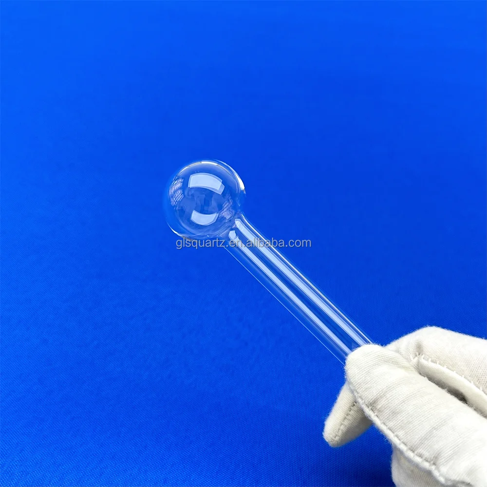 Wholesale Customized 6mm 8mm 10mm Borosilicate Glass Tube Heat Resistant Pipe with pot end
