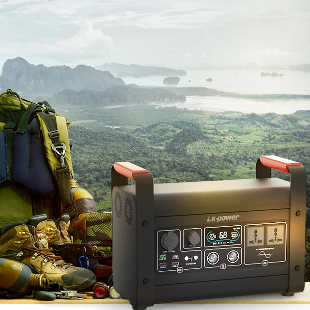 1000 Watts Power Station 1Kwh Mobile Solar Generator 220V Portable Power Bank Dc