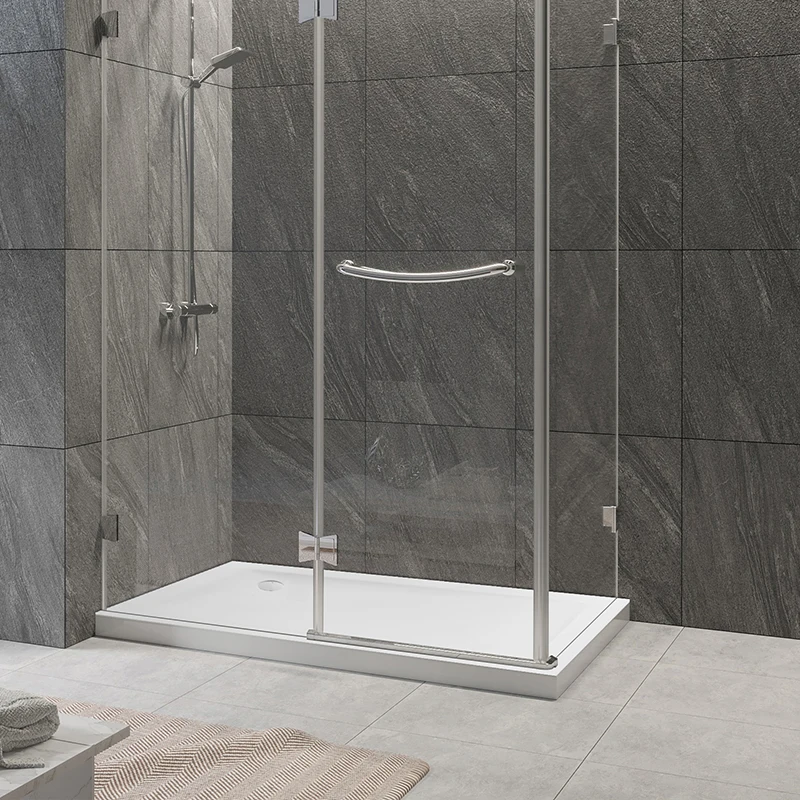 Polymable America High-Class Customizable OEM Logo Fiberglass Shower Tray with Drain Bathroom Customizable Tray Mould