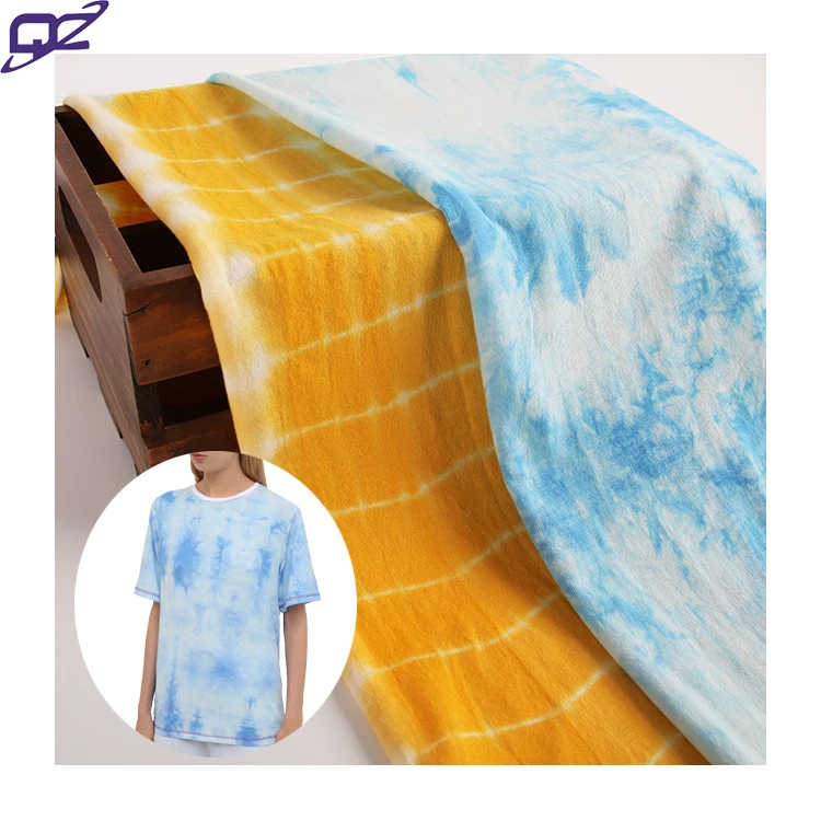 High Absorbent Comfortable Tie-Dye Modal/Cotton Single Jersey Knit Fabric for T-shirts Tracksuits Unisex Casual Clothing
