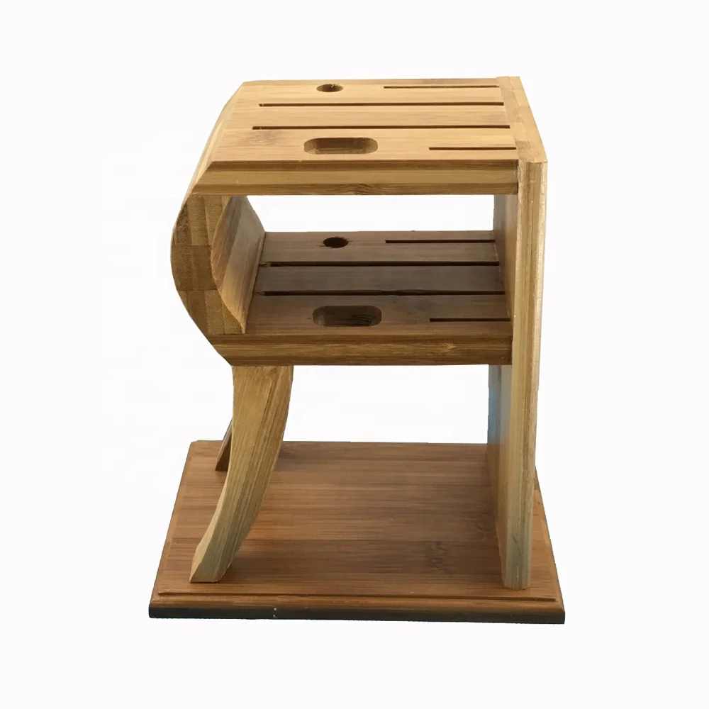 Best sellers Amazon universal wooden knife holder bamboo knife stand holder