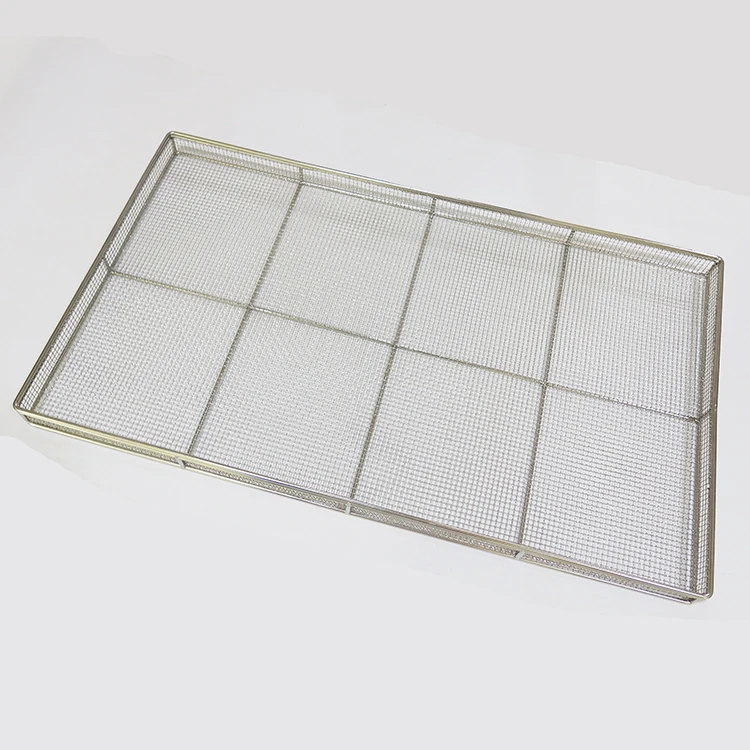 Customized baking rack net Food grade stainless steel woven/ welded/crimped wire mesh drying tray baking tray for oven