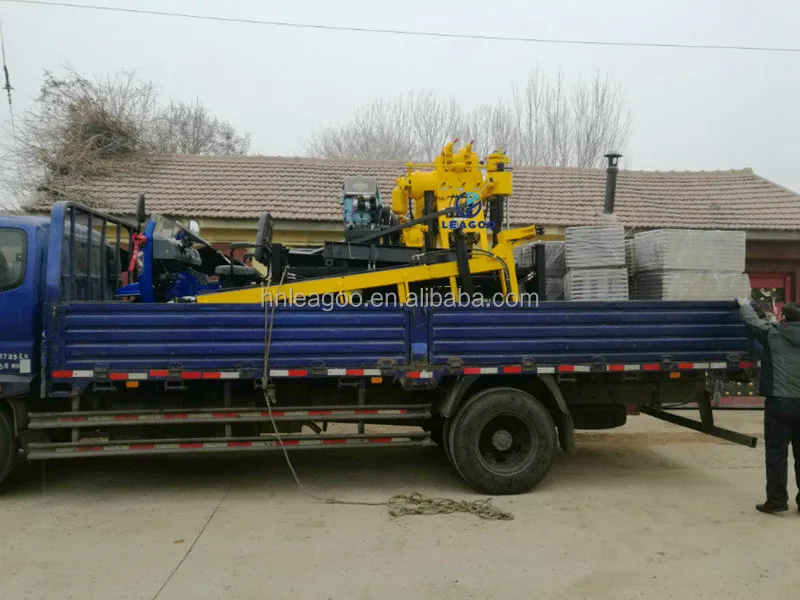 Three Wheels Mounted Portable Borehole Drilling Rig for Water Well