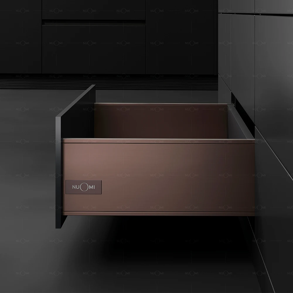 NUOMI Furniture Hardware Slim Fashionable Design Simple Series Drawer Box For Cabinet Bordeaux Red