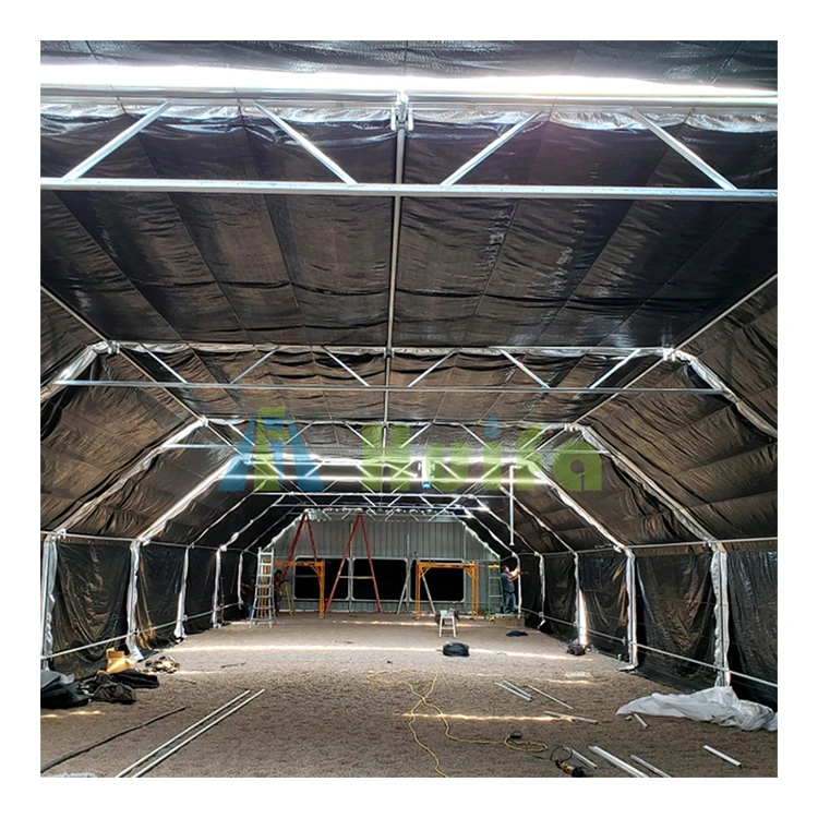 Hydroponic Hemp Growing System Blackout Light Deprivation Greenhouse Automated Light Dep Greenhouse