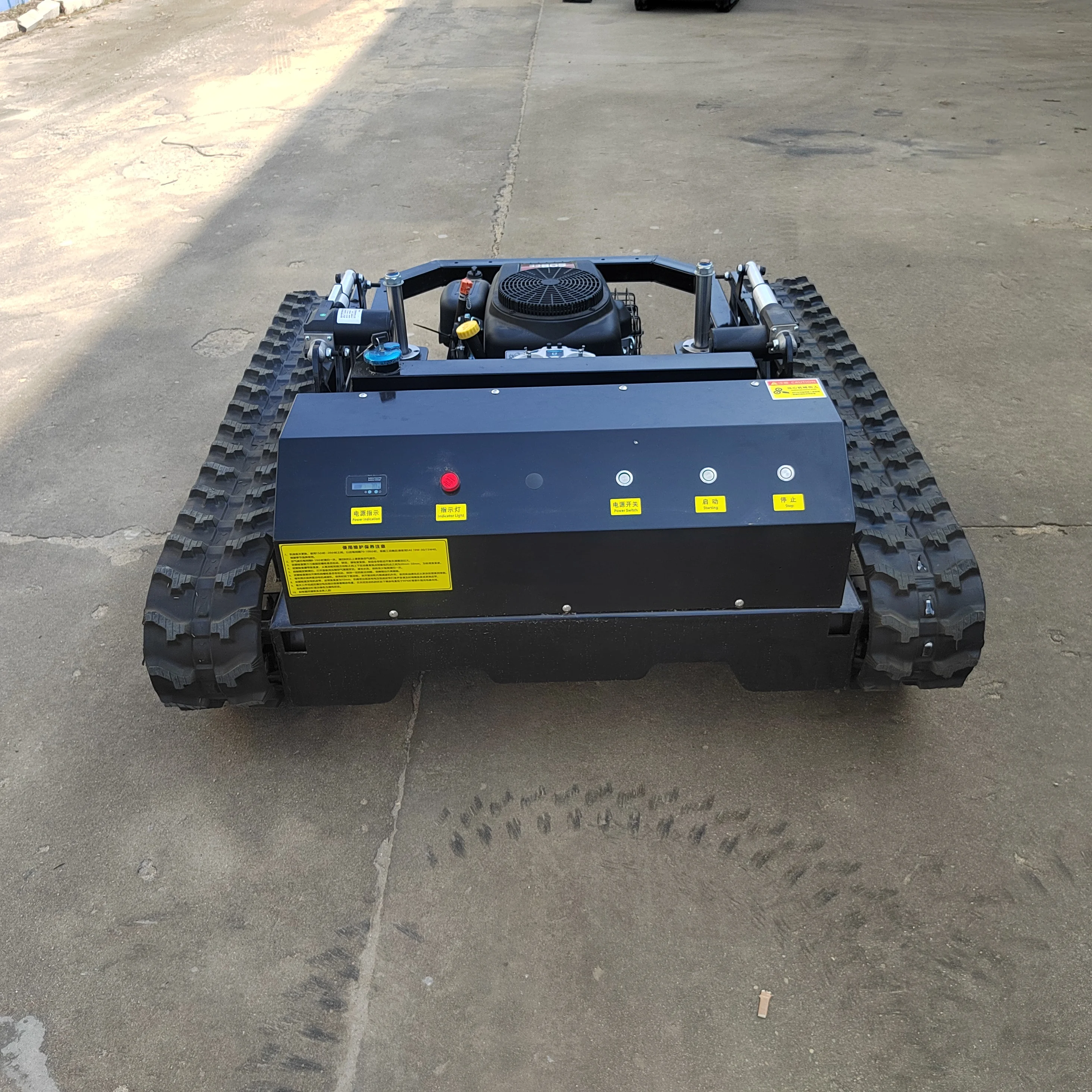 Gasoline crawler mower road slope mower electric start remote control mower