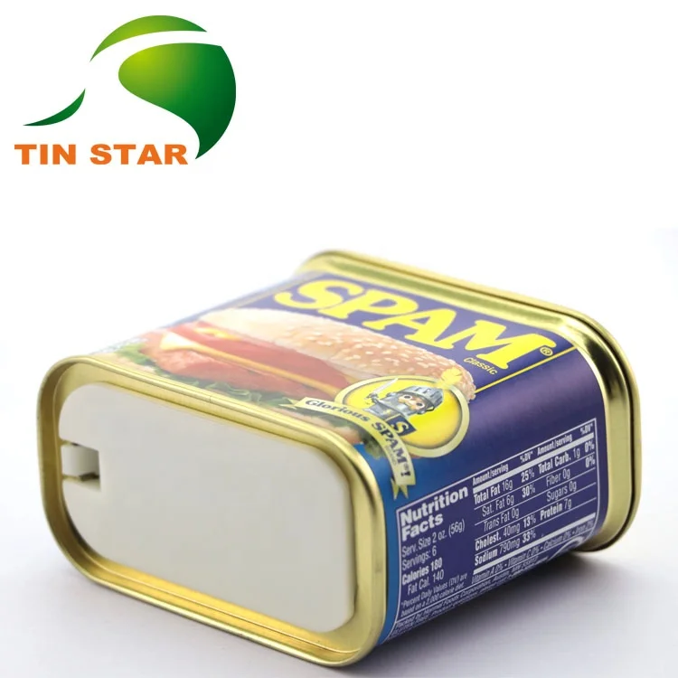 Open top tin cans with easy open lid for food jar packing box