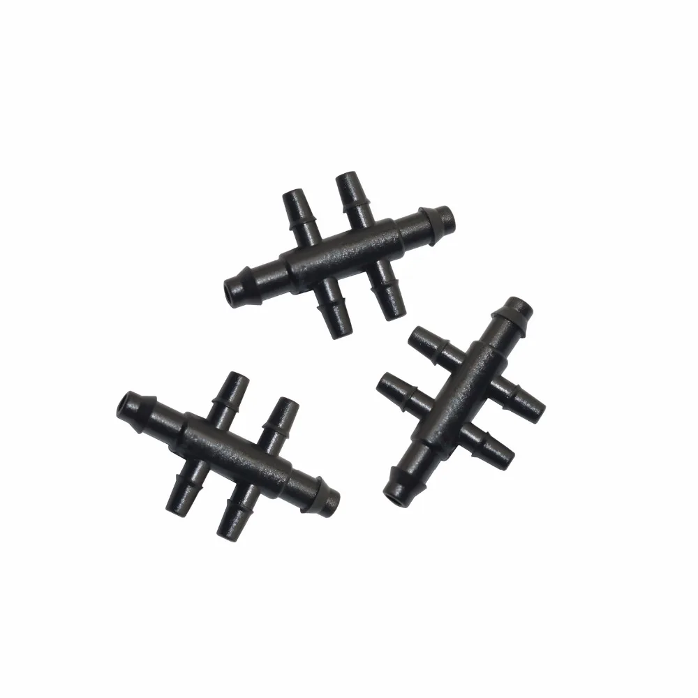Barbed Six-ways 4/7mm To 3/5mm Hose Splitters pipe tube connectors Home Garden Watering Irrigation Accessories