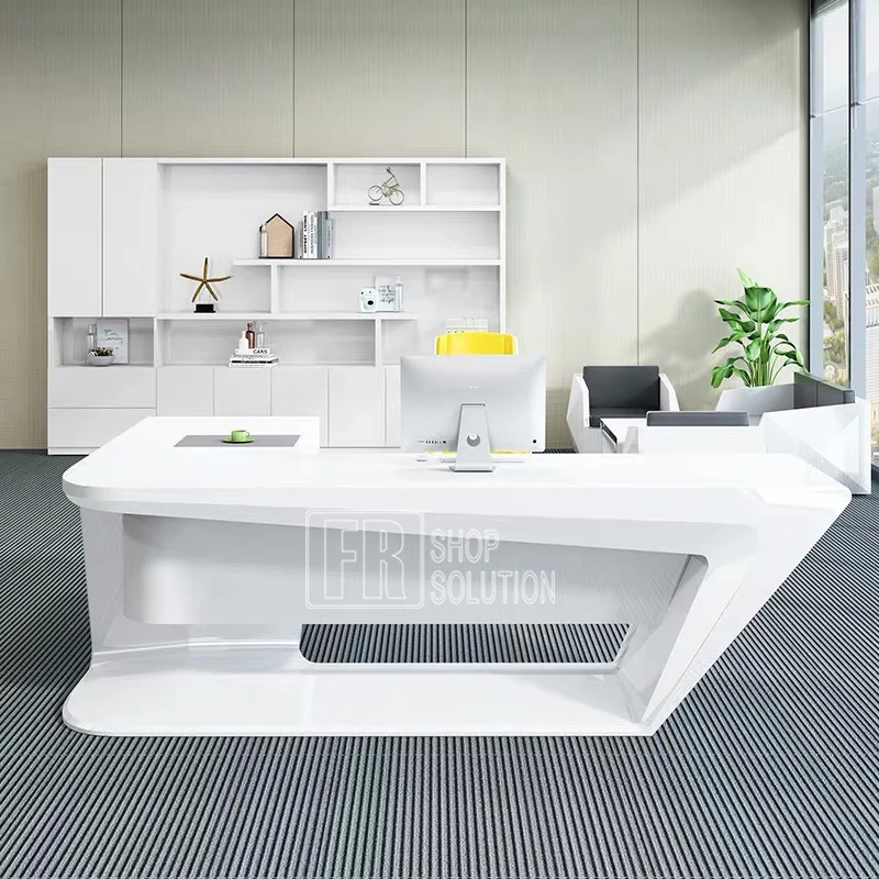 
Modern Design L Shaped Office Furniture Reception Desk Executive CEO Office Desk 