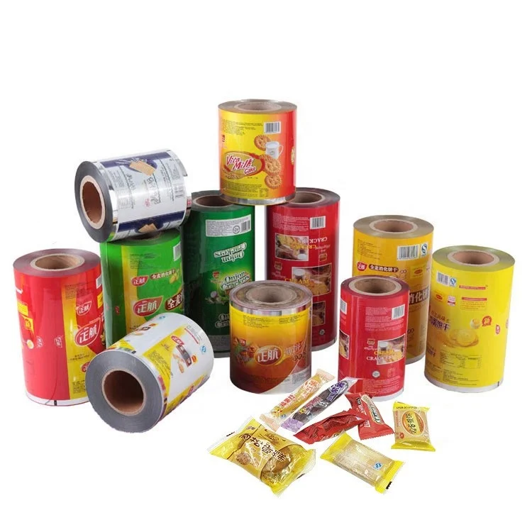 Custom logo Plastic Food Packaging Aluminum Foil Laminated Roll Film