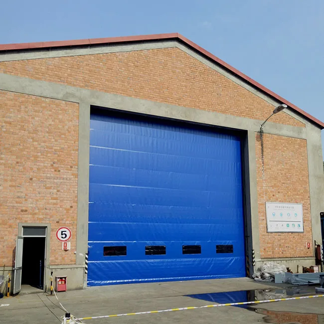 SEPPES pvc rapid roller door hot selling high speed stacking door big transparent window high speed door with radar