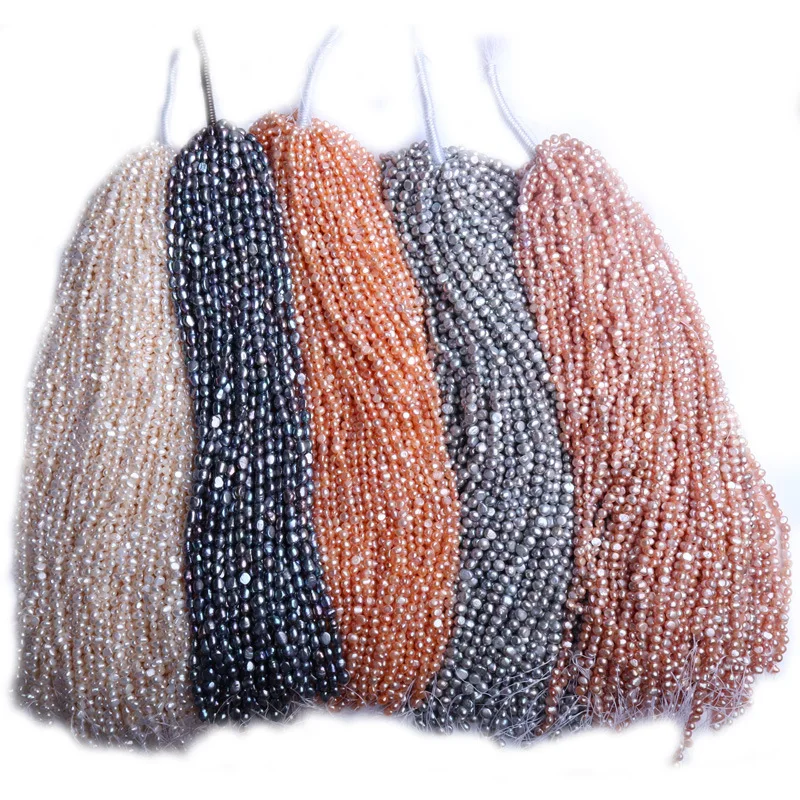 pearl Strand String Beads White Real Freshwater Pearl Cultured Natural Wholesale Loose pearl
