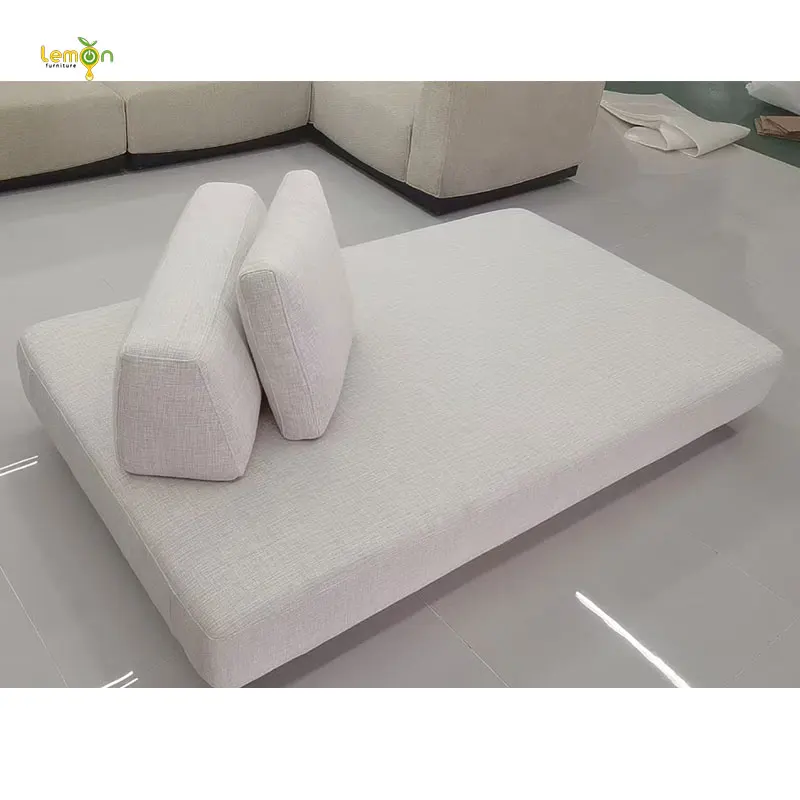 Italian minimalist living room free combination armless modular fabric sofa modern and simple