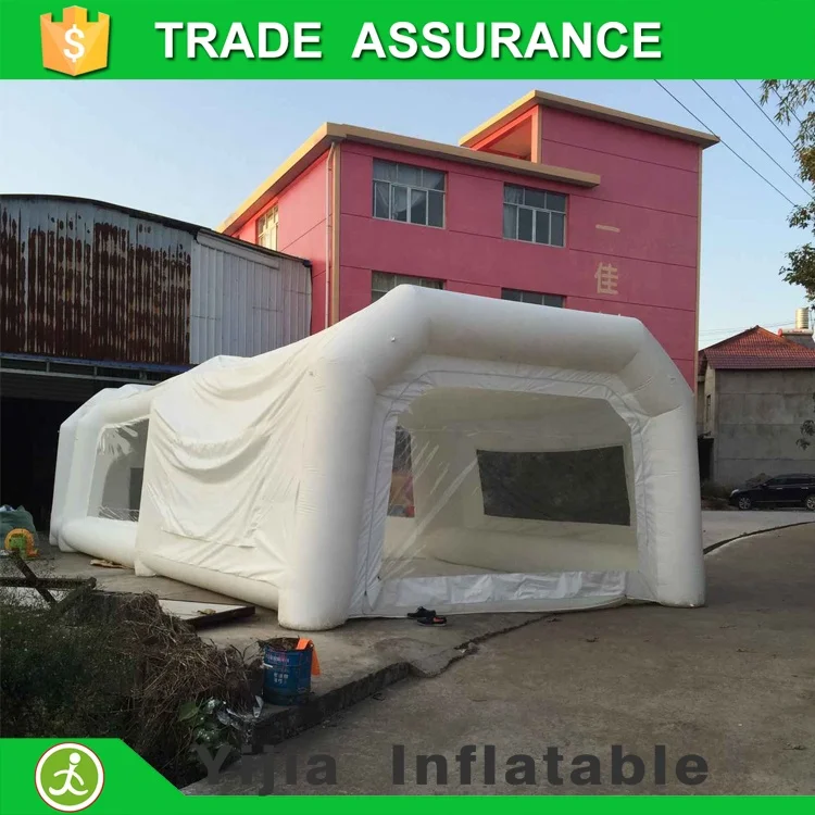 4M 6M 8M 12M Automobile Waterproof Inflatable Vehicle Paint Booth Portable Inflatable Car Spray Auto Tent With Extraction