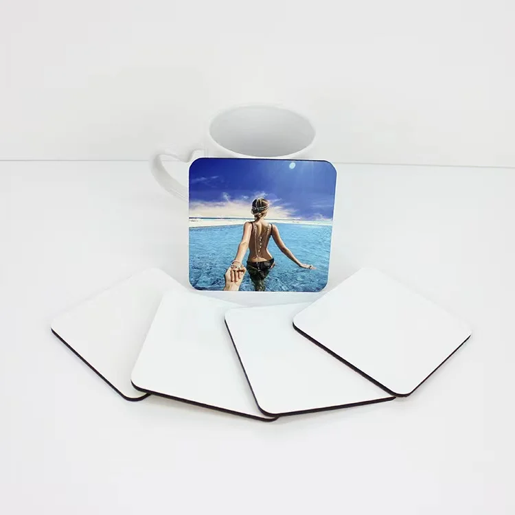 Сублимационная пустая подставка под деревянную чашку из МДФ, термопереносная подставка под чашку