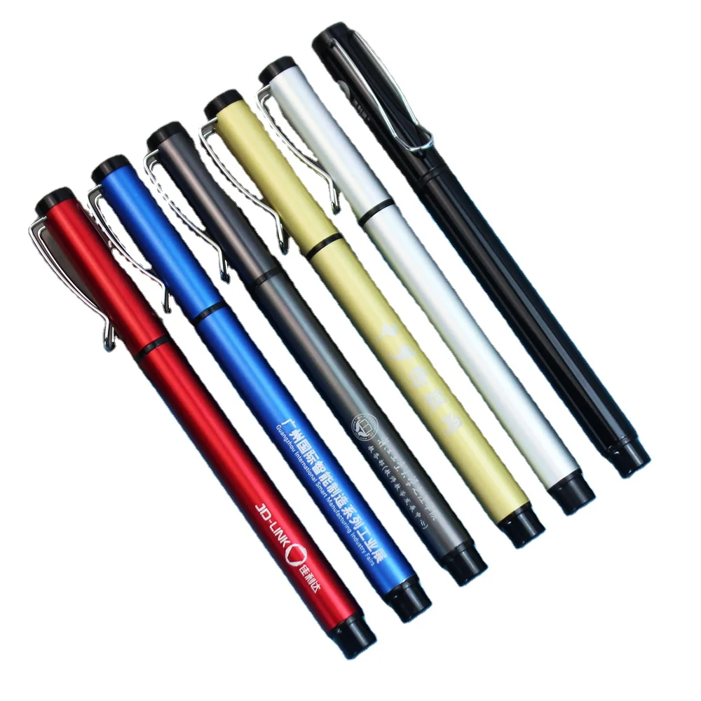 2022 custom logo stylus aluminium  metal pens with custom logo promotional for business  high quality