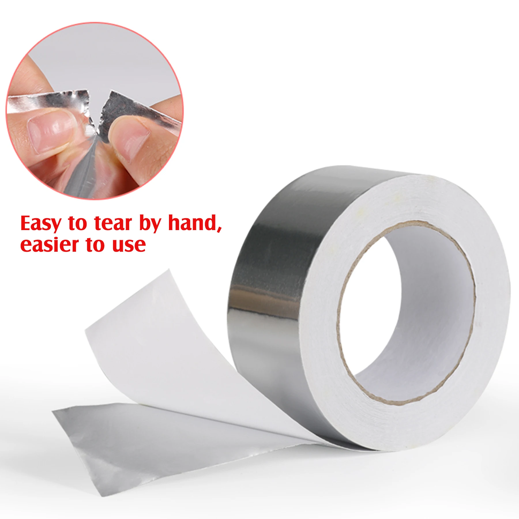 Pure Aluminum Duct Tape Hot Melt  2inch*55Yards  50mm*50m  for Sealing Repairs and Patching HVAC Air Duct System