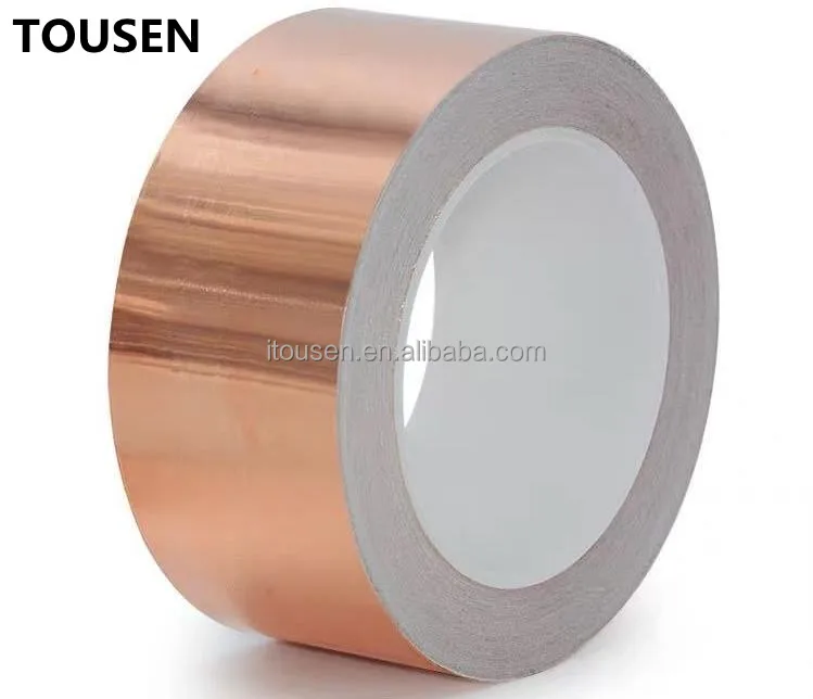 high temperature resistance Copper Foil Adhesive Tape Conductive die cutting copper metal tape roll 0.05mm Copper Foil Tape