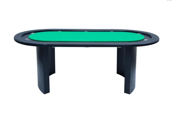 KBL-C1001 MDF Legs Poker Table for 10 person , wool cloth, green color, cup holder