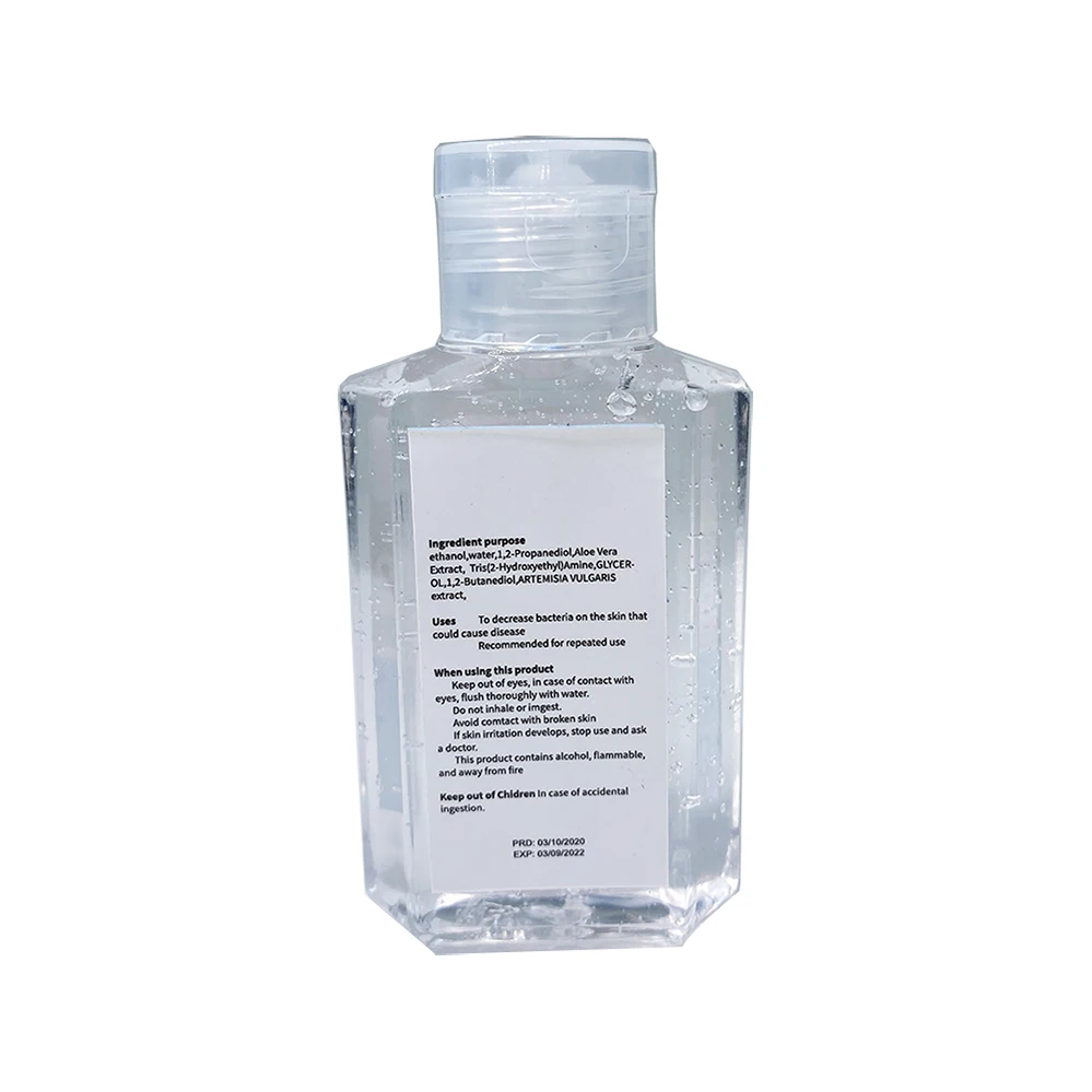 Оптовая продажа, в наличии, портативный мини-Антисептик на 75% спирта без воды для рук, 50 мл