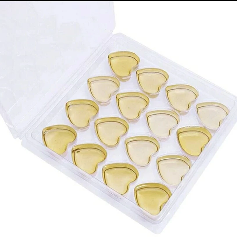 16 cavity Recyclable  wax melt trays  16 cell Heart Shape Wax Melt Clamshell  Packaging