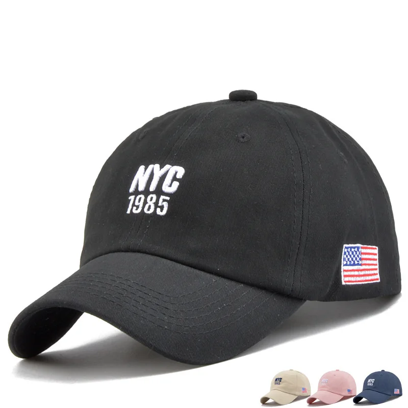High Quality 5-Panel 1985 American USA Flag Baseball Cap Hats Embroidered Cotton Sports Cap Any Color Hip Hop Trucker Hat