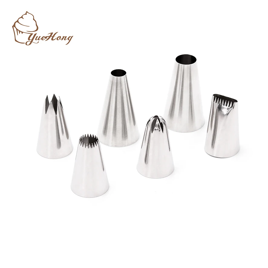 Stainless steel 4B open star  Stainless Steel Russian Pastry Icing Nozzles Russian Piping Tips for Cake Decoration Cake Nozzle