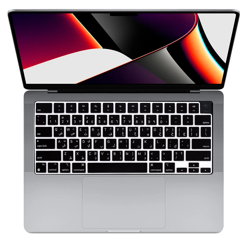 Чехол с арабской клавиатурой для нового MacBook Pro 14 дюймов 2021 M1 A2442/ 16