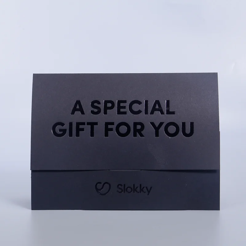 Luxury New Product Custom Thank You Card Paper Gold Foil VIP Card Envelope Packaging Box