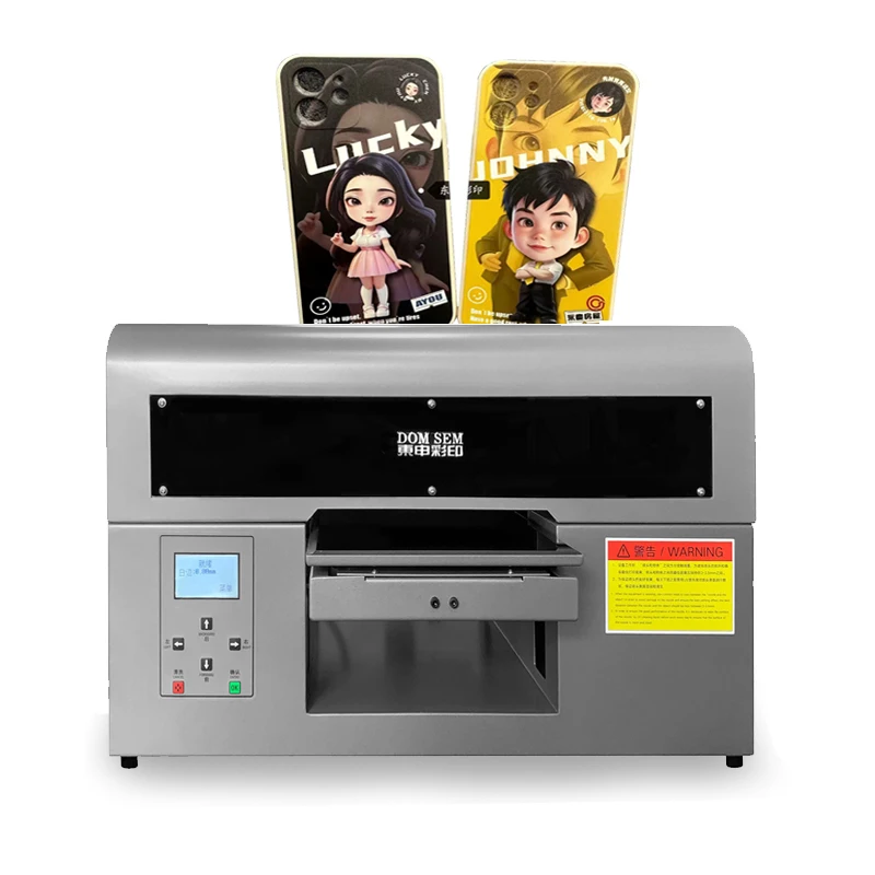 The Newest Full Automatic Digital Inkjet A4 Uv Printer Phone Case Wood Metal Crystal Sticker Led Uv Dtf Printer