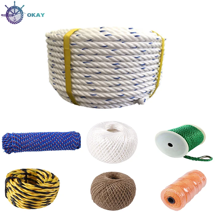 Marine Rope Suppliers Cheapest Price, MOQ 1000Kg. 100% New Material.Widely Use Construction Packing Fishing Transport Marine
