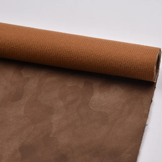 Factory price Cow  nubuck 100% pu Artificial leather for shoes