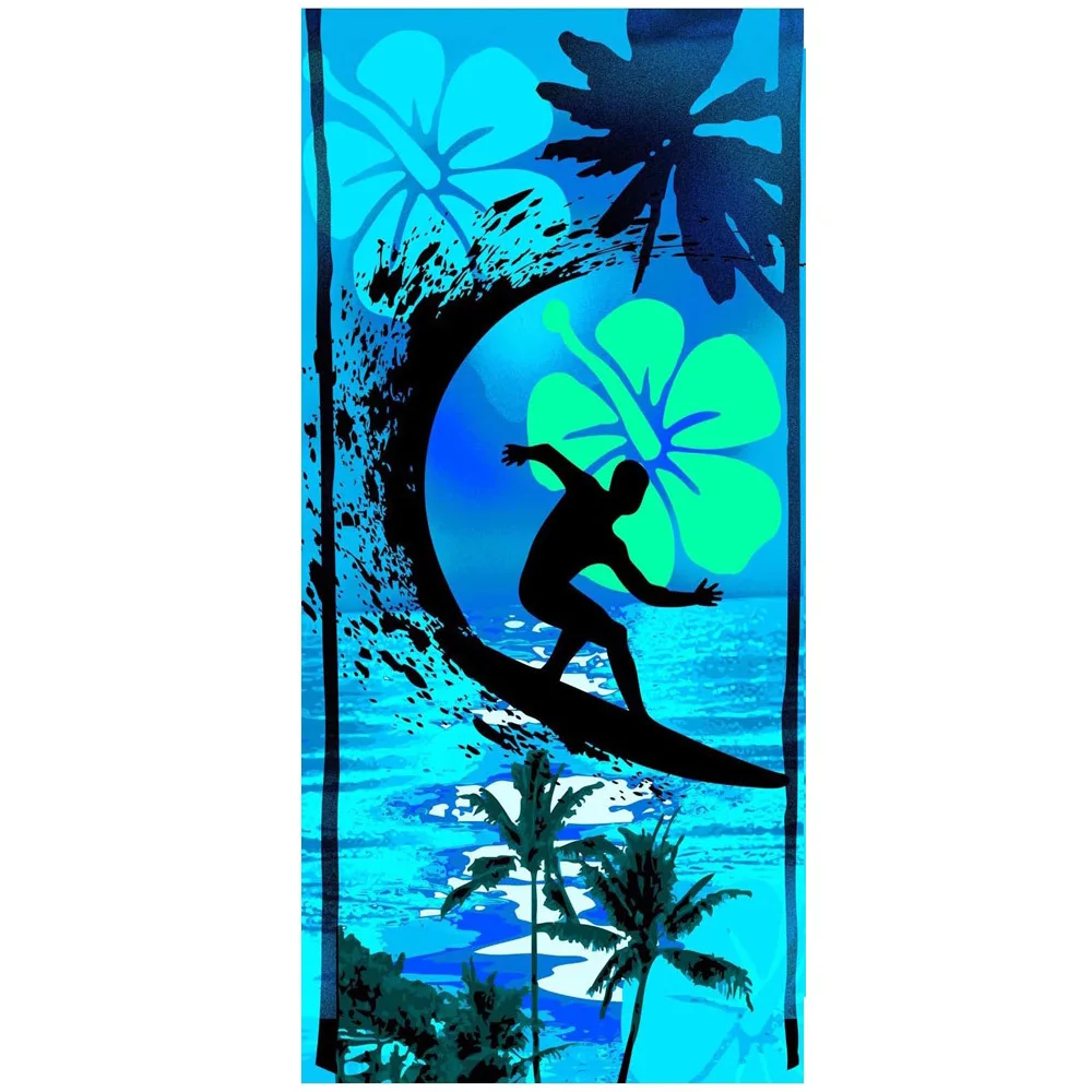 Wholesale Custom Design sublimation quick dry Thick woven 100% Cotton Beach Towel