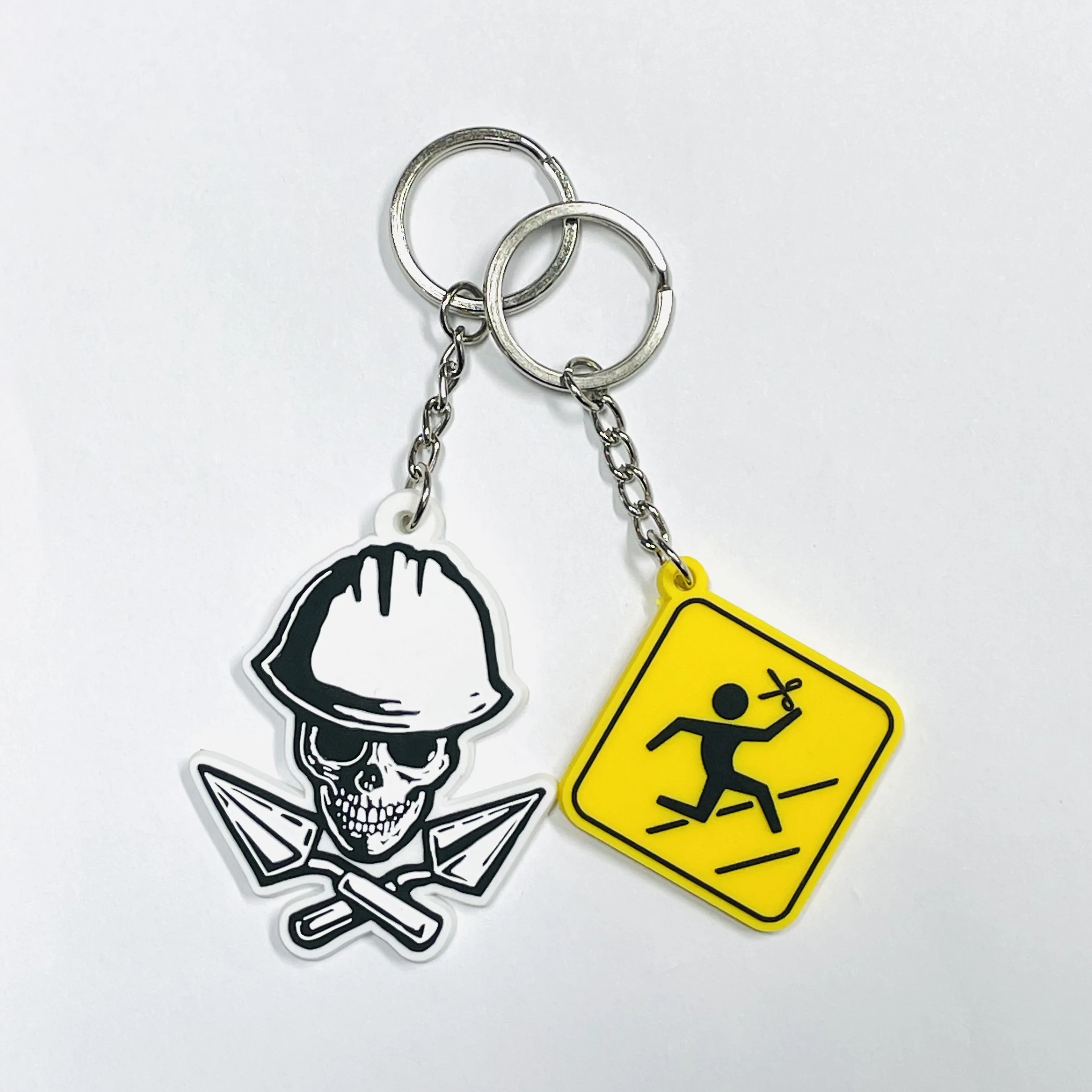 Wholesale personalized promotional logo 2D 3D soft rubber pvc key ring custom logo letter keychain for gift
