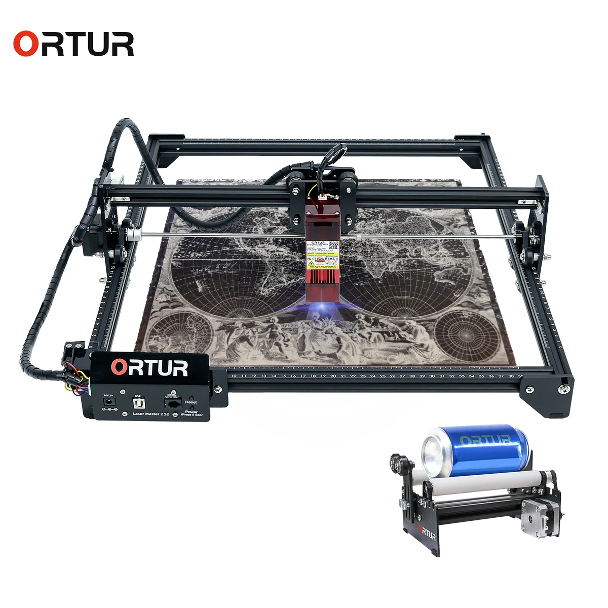 2022 Newest ORTUR CNC Engraver Mini Home Cutter Printer Router YRR laser engraving machine