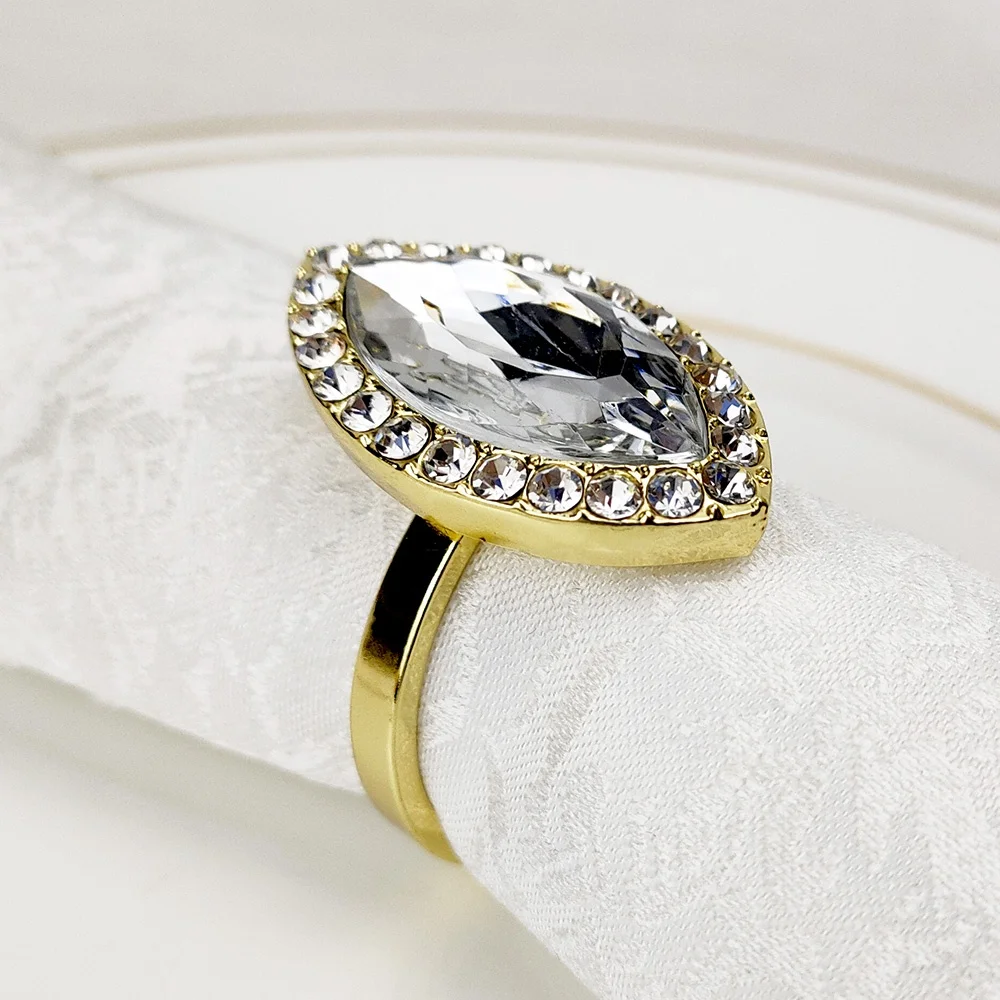 bling rhinestone napkin rings silver shuttle shape acrylic decor table napkin rings