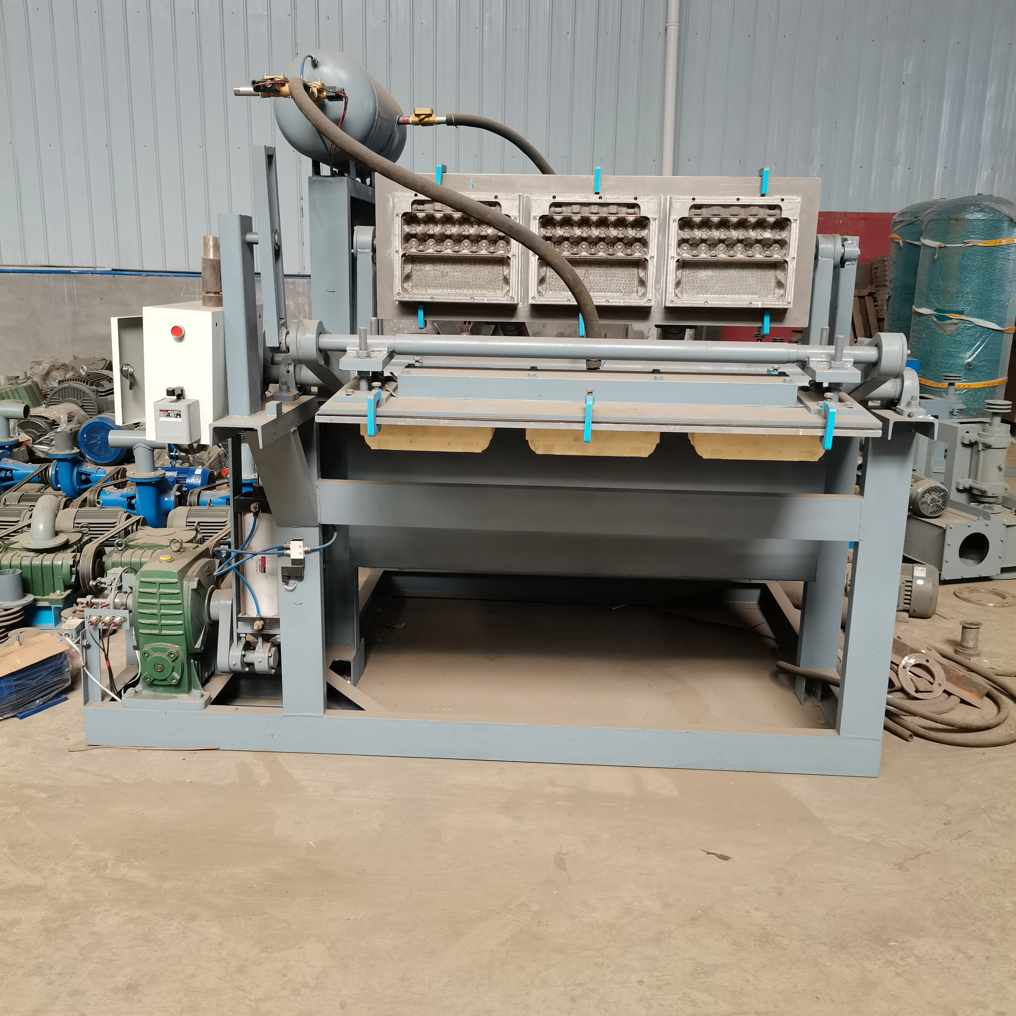 Manual egg tray machine semi automatic
