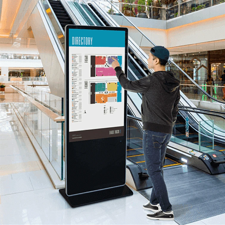 43 49 55 65 inch totem lcd Floor Stand kiosk touch screen displays advertising kiosk advertising screen