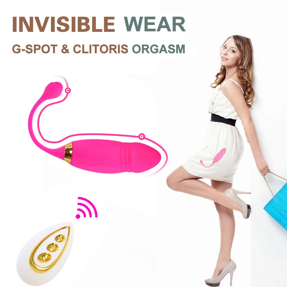 10 Speeds Jump Bullet Vibrator Vibrating Egg Silicone Wireless Remote Anal Clitoris Sex Toys for Women Adult Product