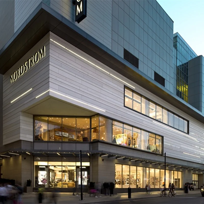 American commercial building aluminum decorative exterior metal facade panel 3D facade advertising