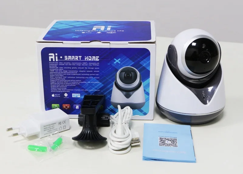 
Wifi Security Camera IP Indoor Camera 1080P CCTV Camera with Night Vision Cloud Storage Motion Tracker for Home Surveillance 