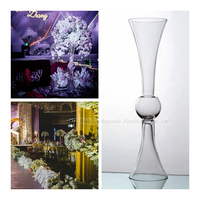 Lhp005 Party Event Table Center Decorative Clear Glass Vases Wedding Centerpiece