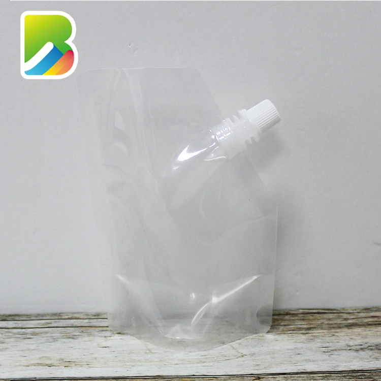 For Liquid Clear Bag Zip Lock Drink Spout And Handle Packaging Oil Promotional Fruit Spouted Pesto Sauce Stand Up Pouch With Tap